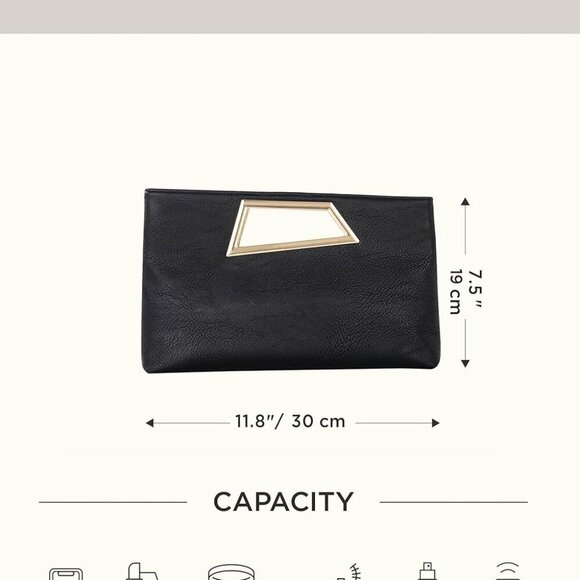 Women Women Clutch Purse Vegan Leather Evening Bag with Handle for Formal Events